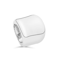 Anello in argento onde lucido