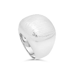 Anello in argento onde rigato