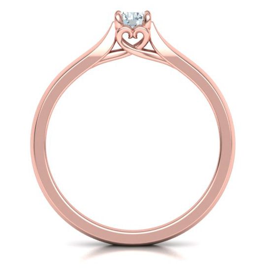 0.10 ct Solitaire Ring in 18k Rose Gold