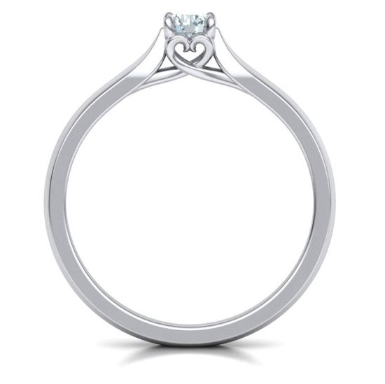 Solitärring mit 0,10 ct in 18 Karat Weißgold