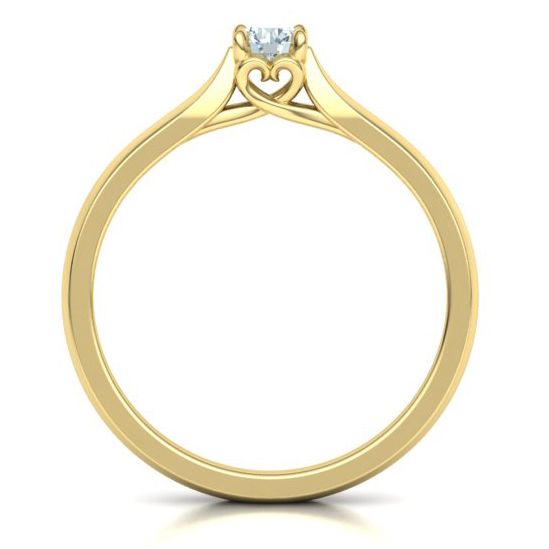 0.20 ct Solitaire Ring in 18k Yellow Gold
