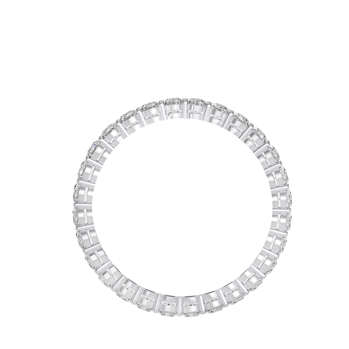 18k White Gold Eternity Ring with 2.4 Carat Diamonds