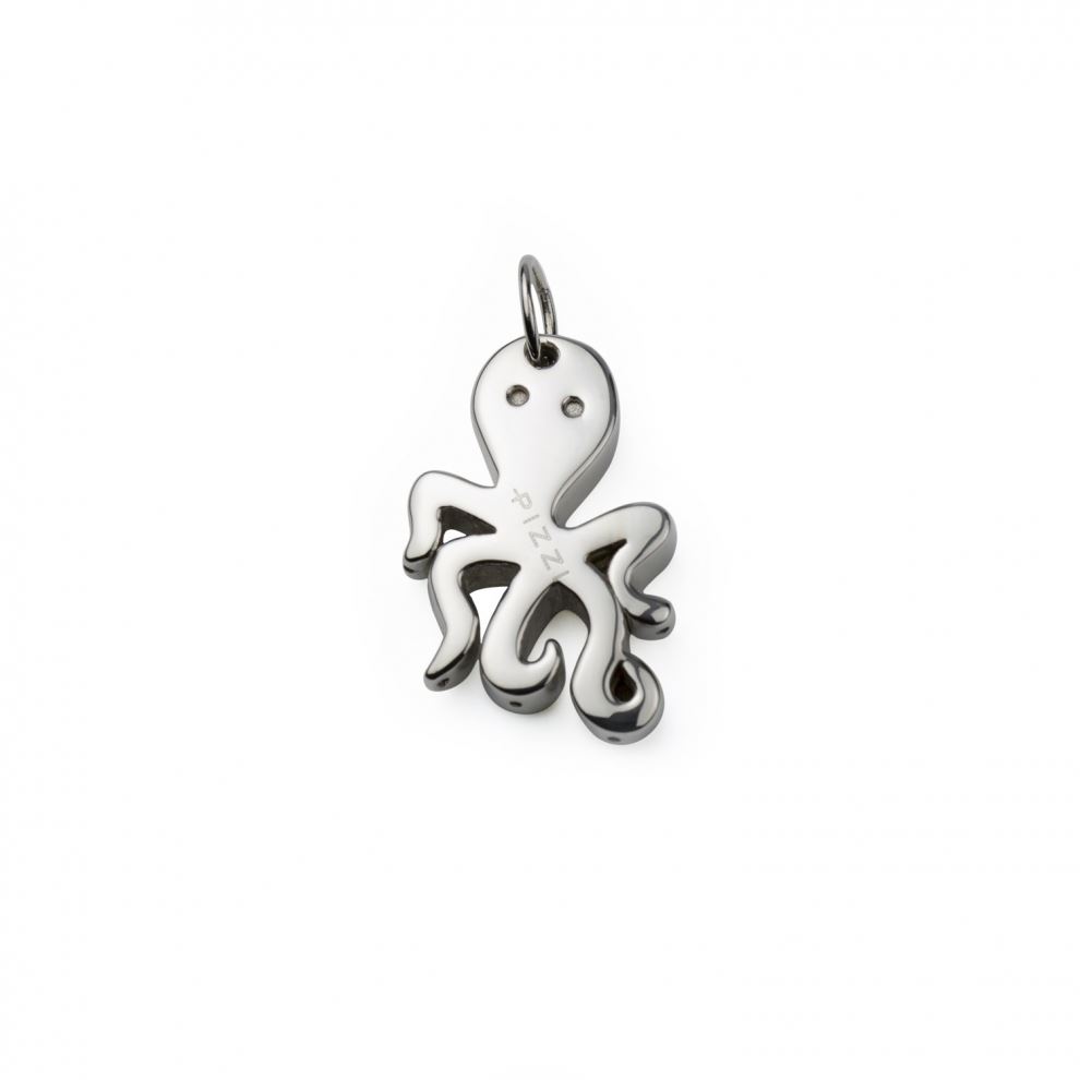 Silver necklace with large octopus pendant