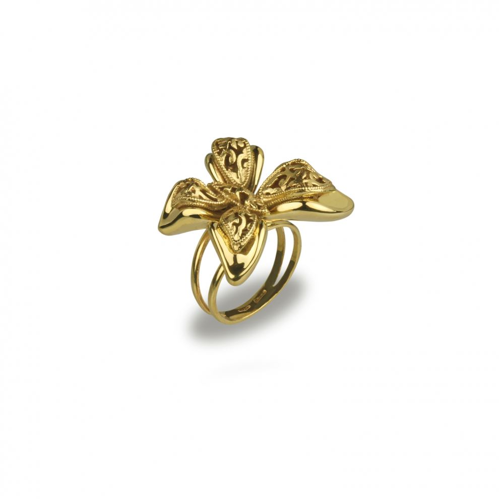Butterfly Ring in Yellow Gold 18kt