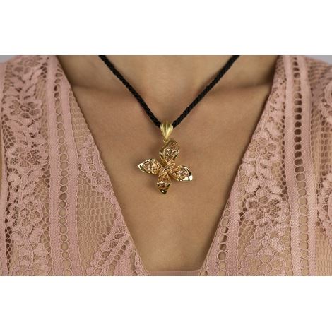 Collana Farfalla in Oro Giallo e oro Rosa 18kt