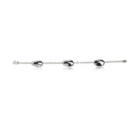 Silver chain bracelet with shiny elements