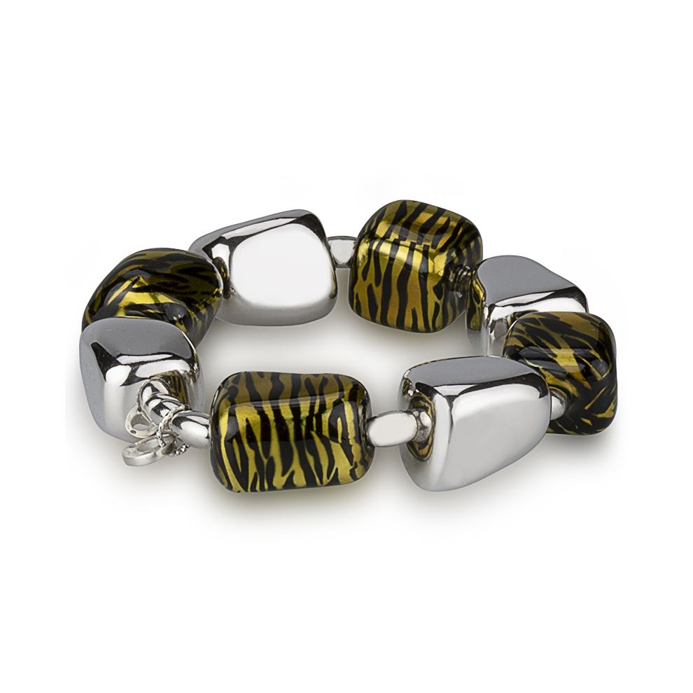 Armband aus Silber mit Klumpen Tiger-Effekt