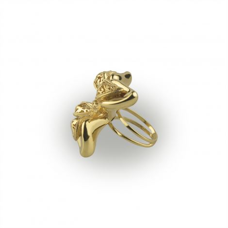 Yellow Gold 18kt Butterfly Ring Large Size