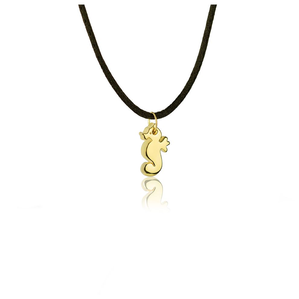 18kt yellow Gold Seahorse Necklace