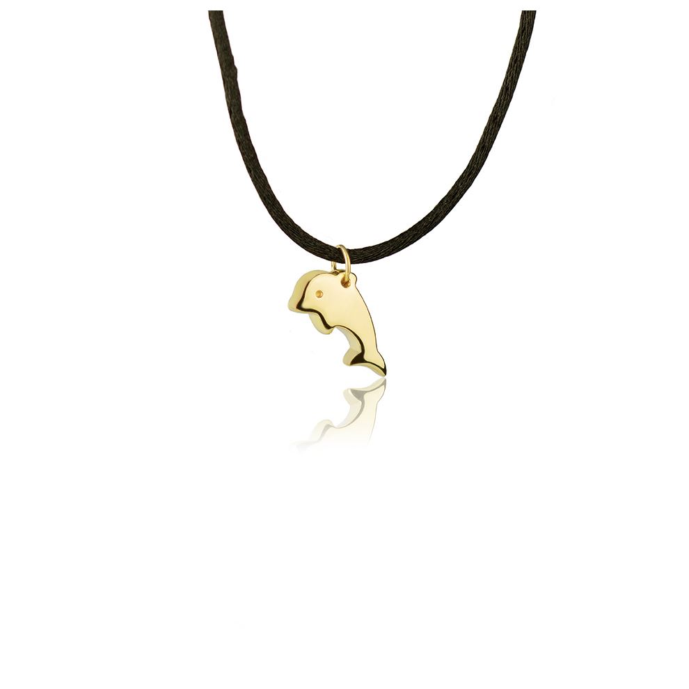 18kt yellow Gold Dolphin Necklace