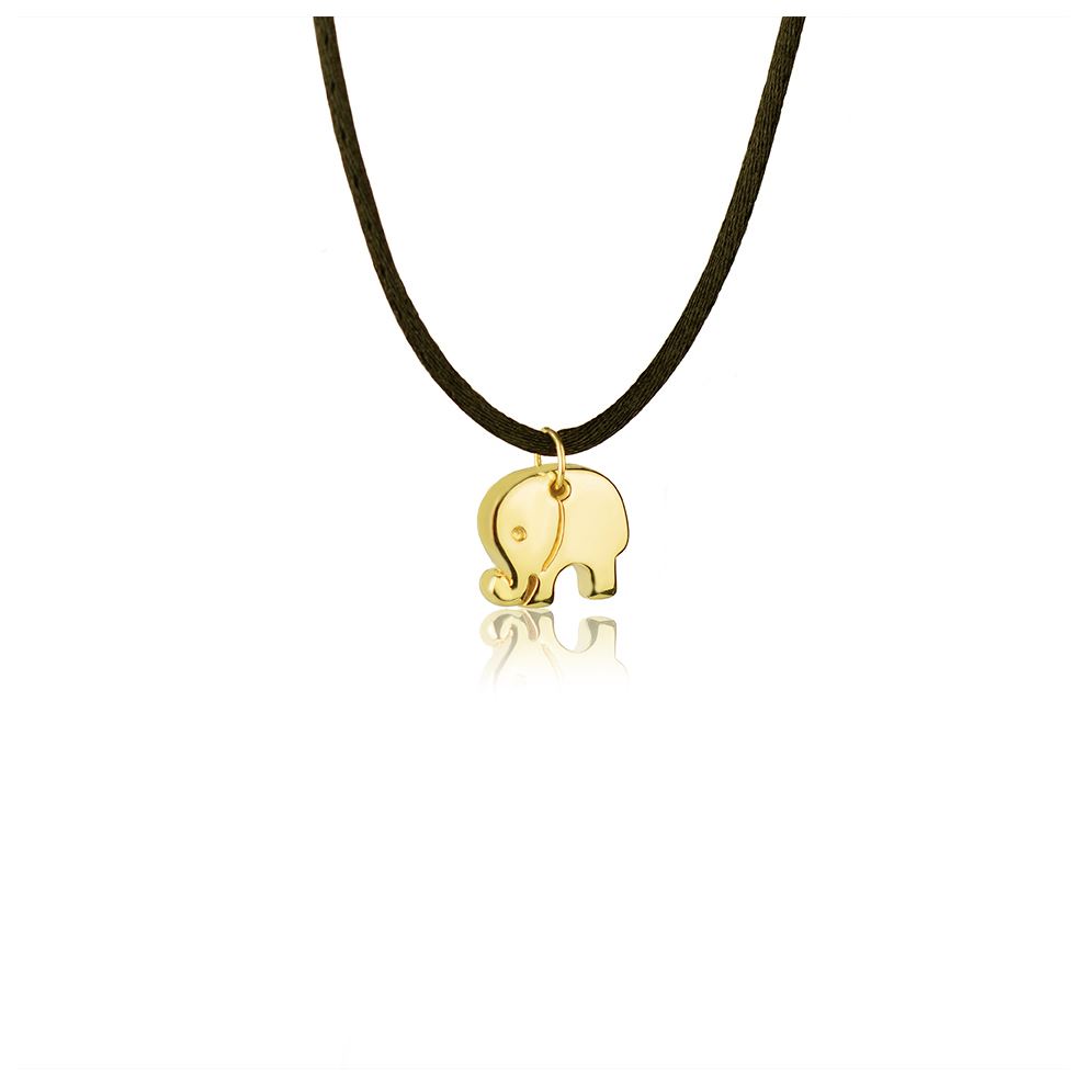 18kt yellow Gold Elephant Necklace