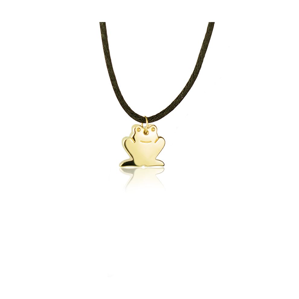 18kt yellow Gold Frog Necklace