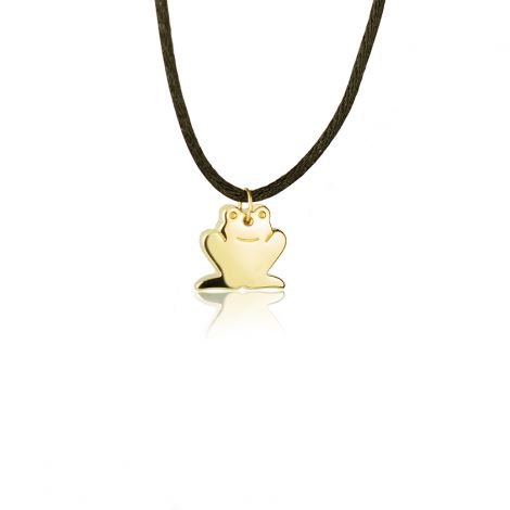18kt yellow Gold Frog Necklace