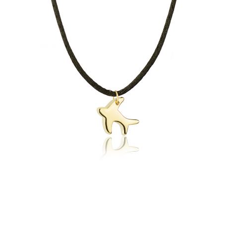 Yellow 18k Gold Swallow Necklace