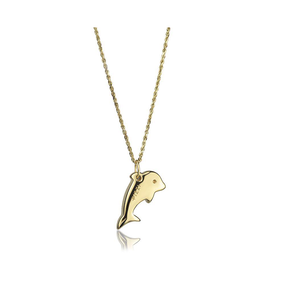 Halskette aus 750er Gelbgold mit Anhänger  delfin