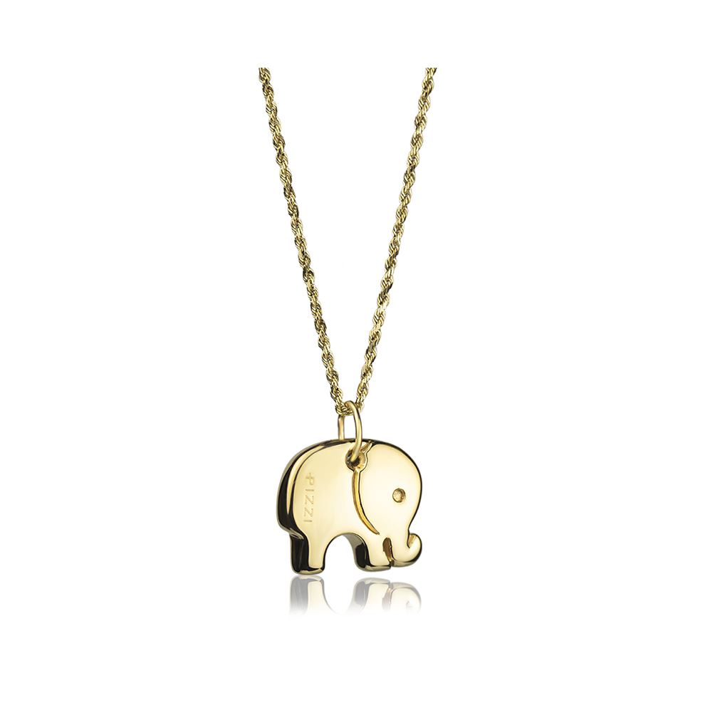 Halskette aus 750er Gelbgold mit Anhänger  elefant