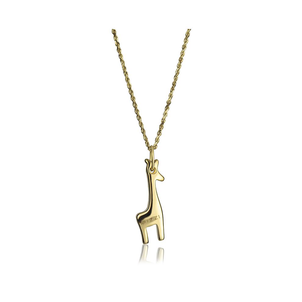 Halskette aus 750er Gelbgold mit Anhänger  Giraffe