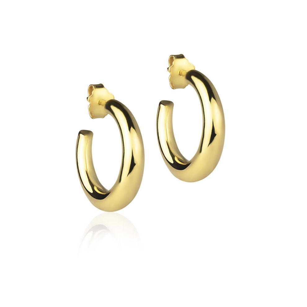 18kt yellow gold hoop earrings