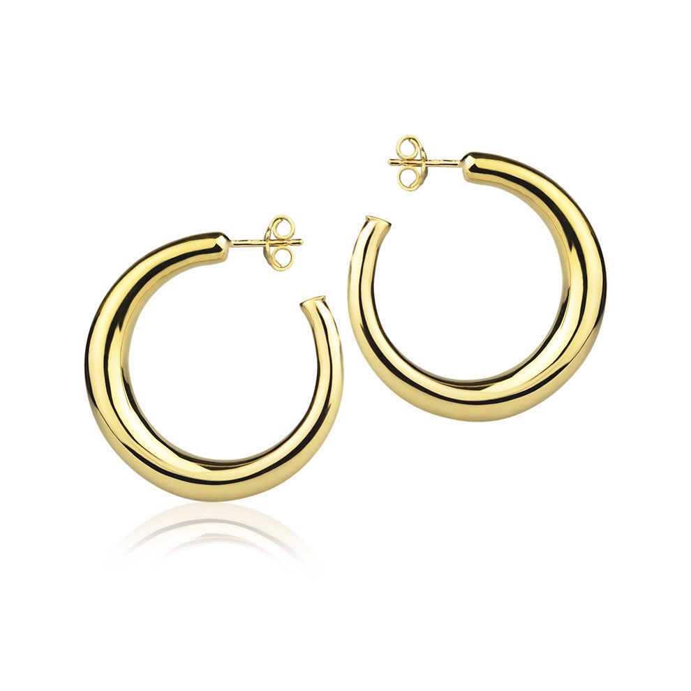 18kt yellow gold hoop earrings