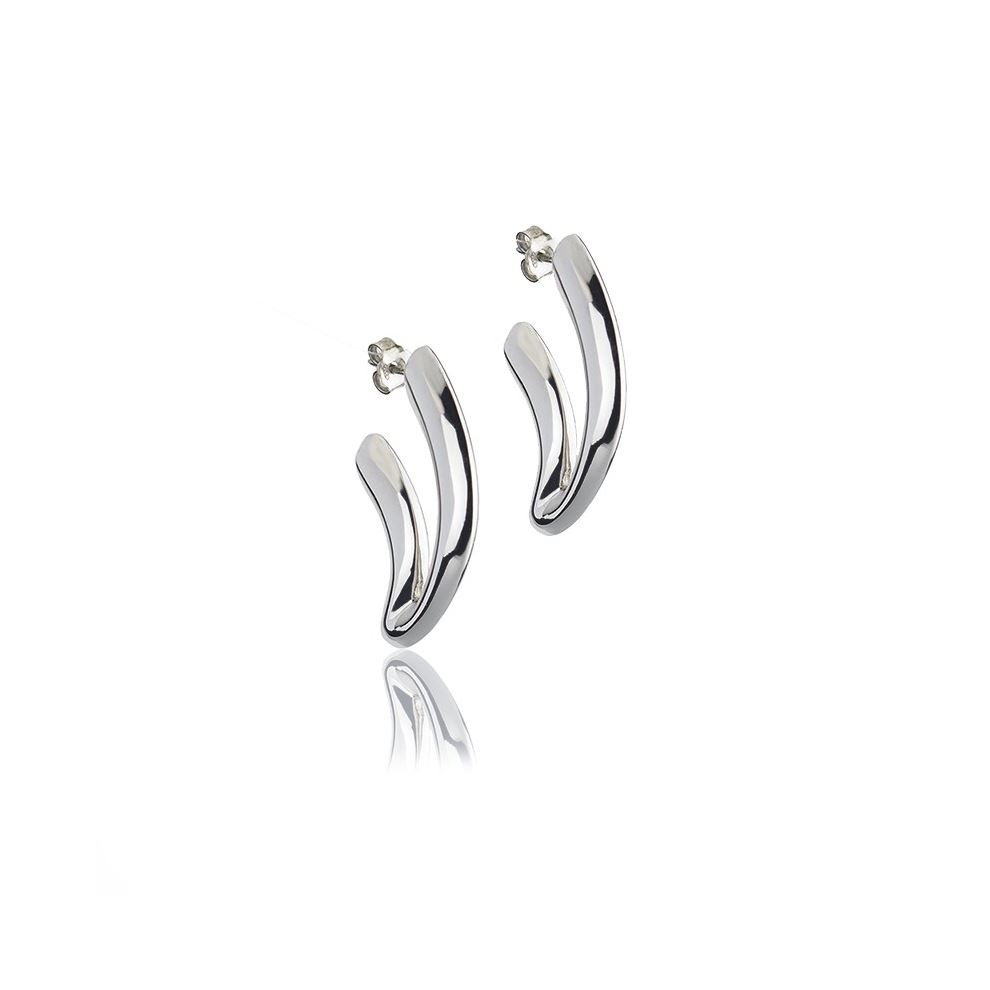 Ohrringe aus Silber V-Form