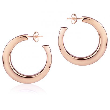 18kt rose gold hoop earrings