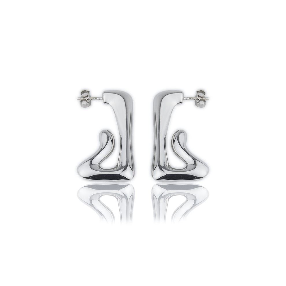 Ohrringe aus Silber rechteckig