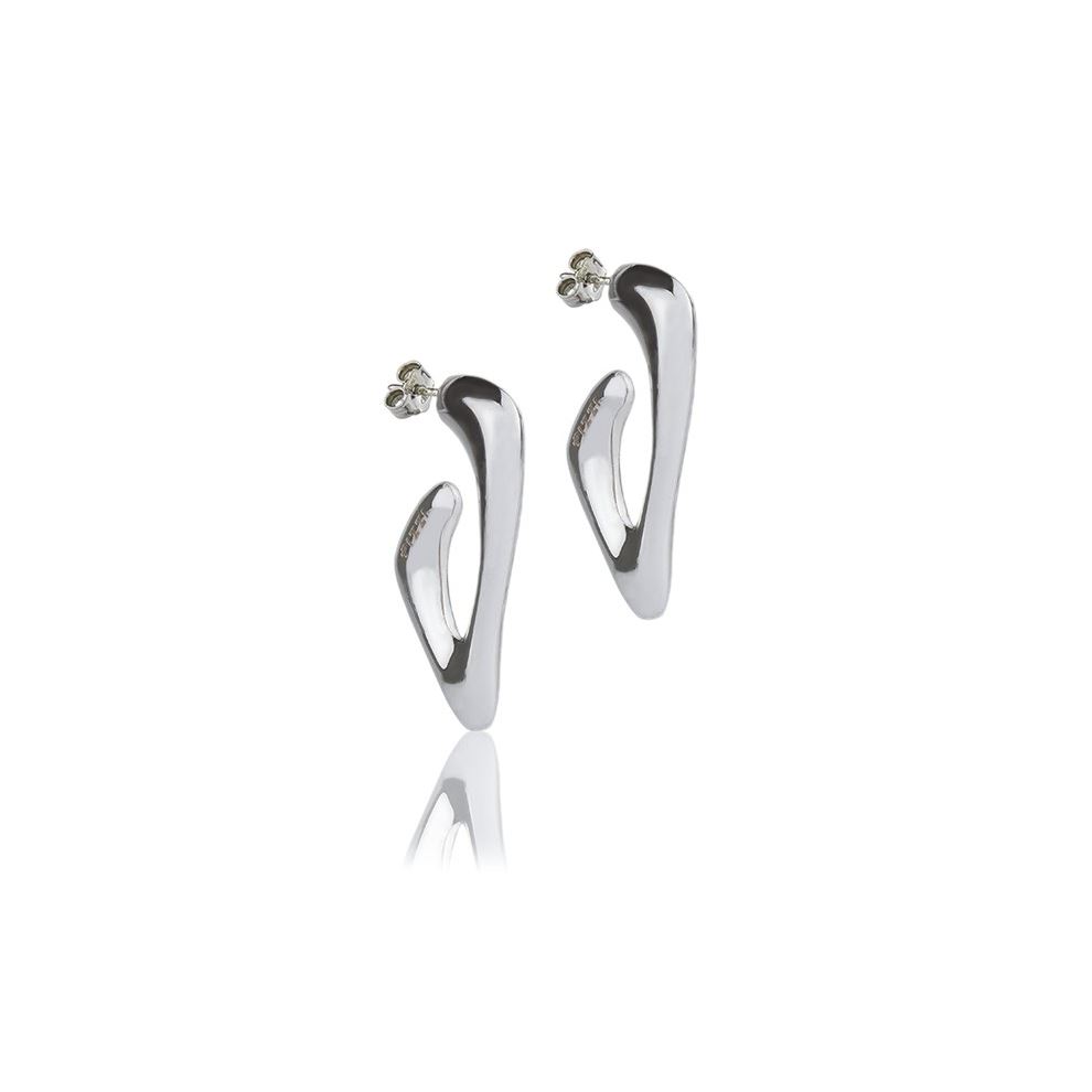 silver triangle earrings style collection