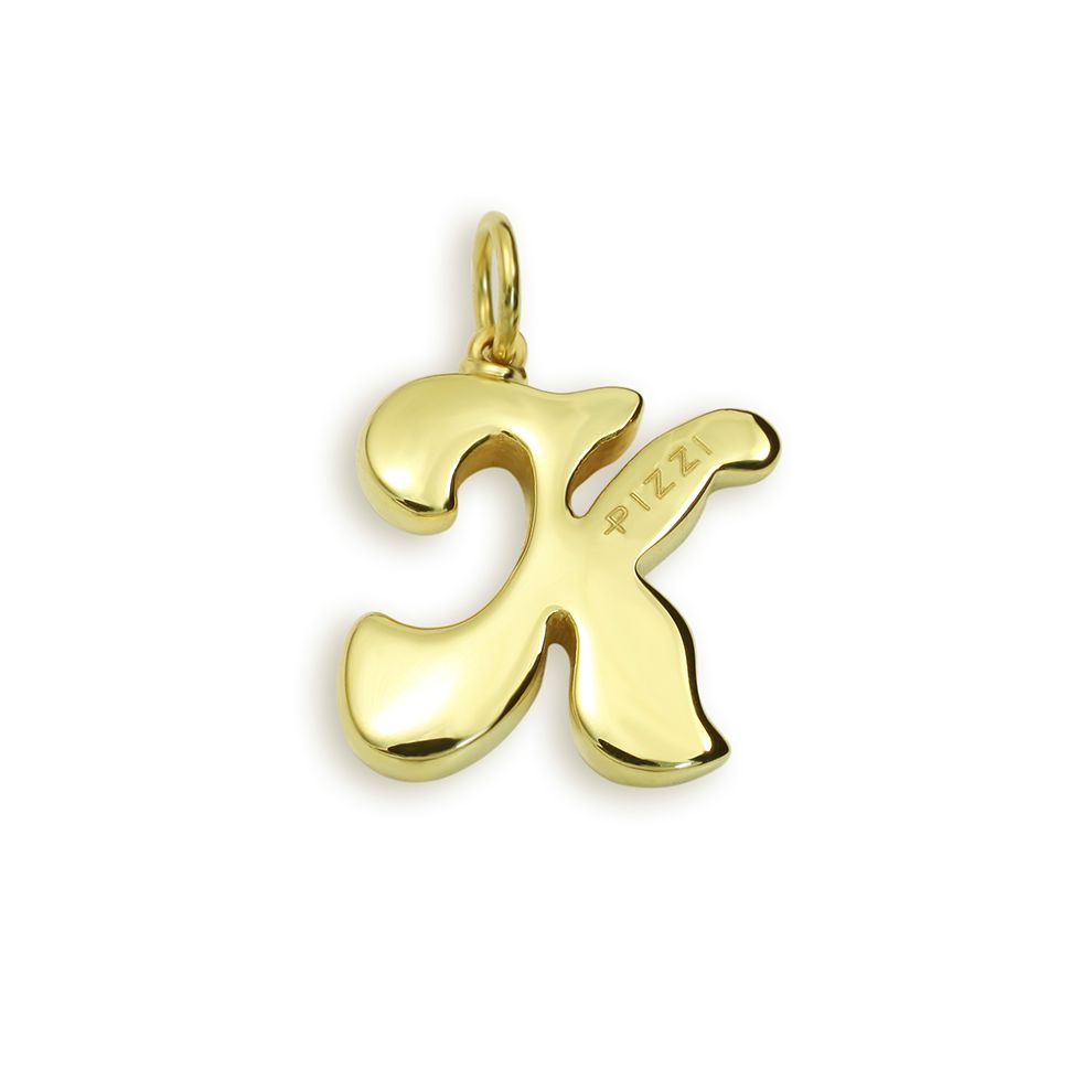 Yellow Gold 18kt Necklace Initial Letter K