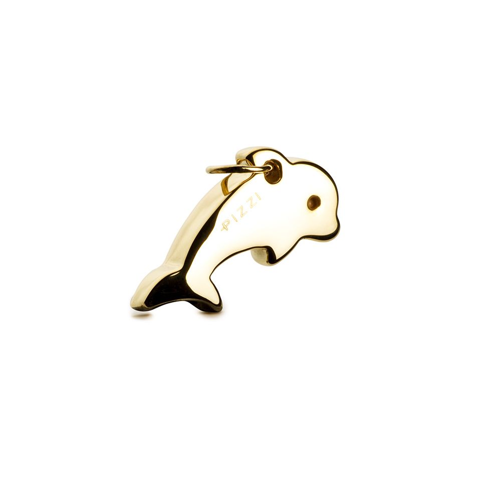 Pendente Animals Delfino in Oro giallo 18kt con laccio