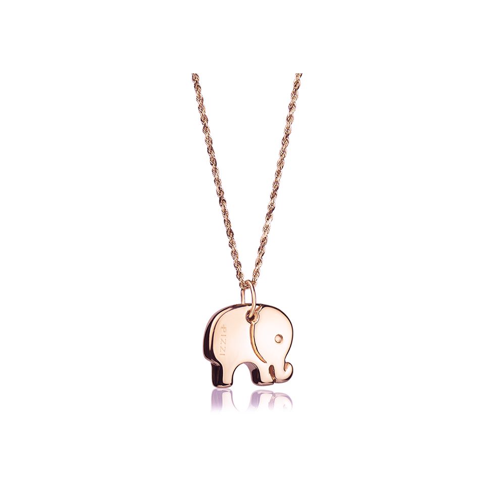 Catenina in Oro rosa 18kt con pendente Elefante