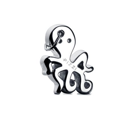 18kt White Gold Chain Octopus Necklace