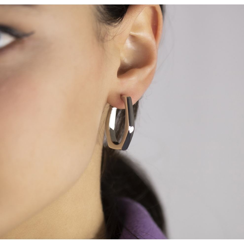 Ohrringe aus Silber Sechseck Klein