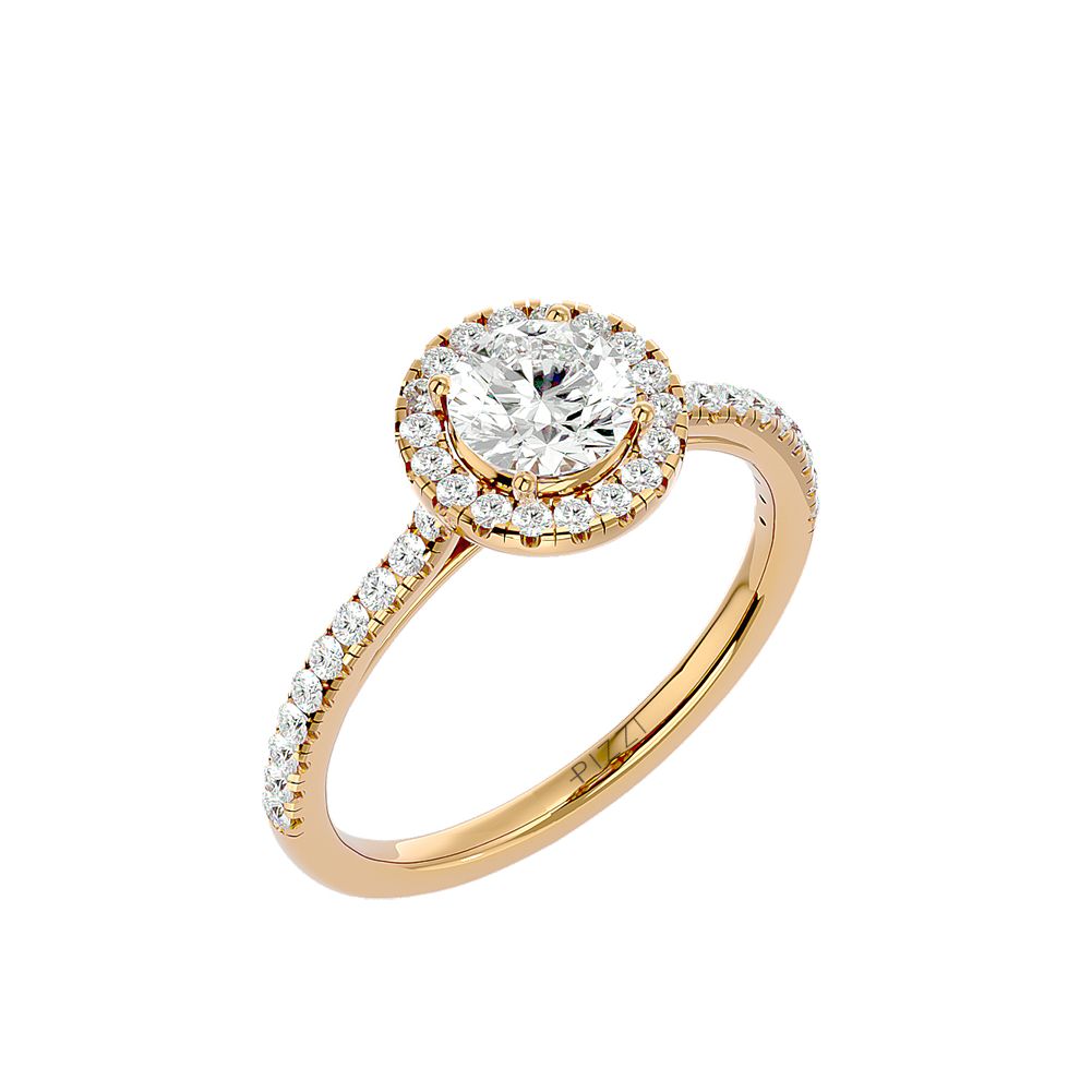 1.00 ct Halo solitaire ring...