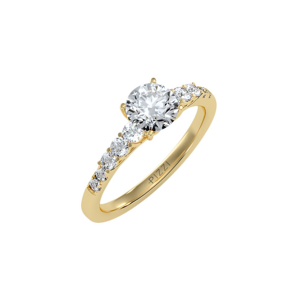 Pavè Solitaire Ring in 18k...