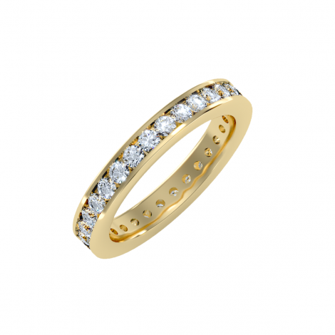 Anello Eternity in Oro Giallo 18k con diamanti da 2.4 carati