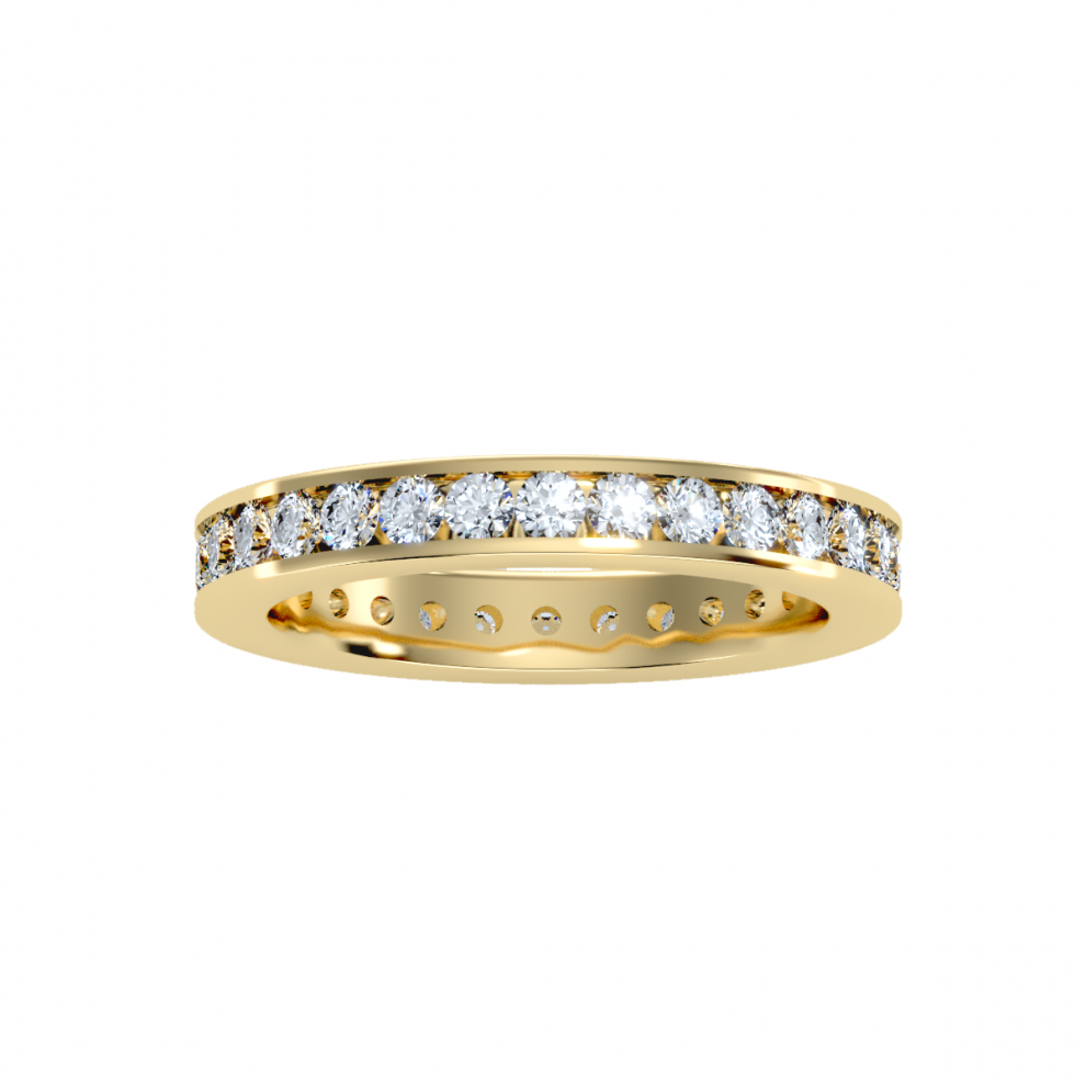 Anello Eternity in Oro Giallo 18k con diamanti da 2.4 carati
