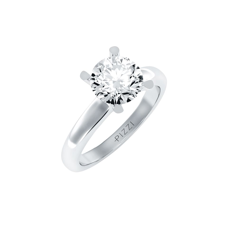 Solitaire Ring in 18k White...