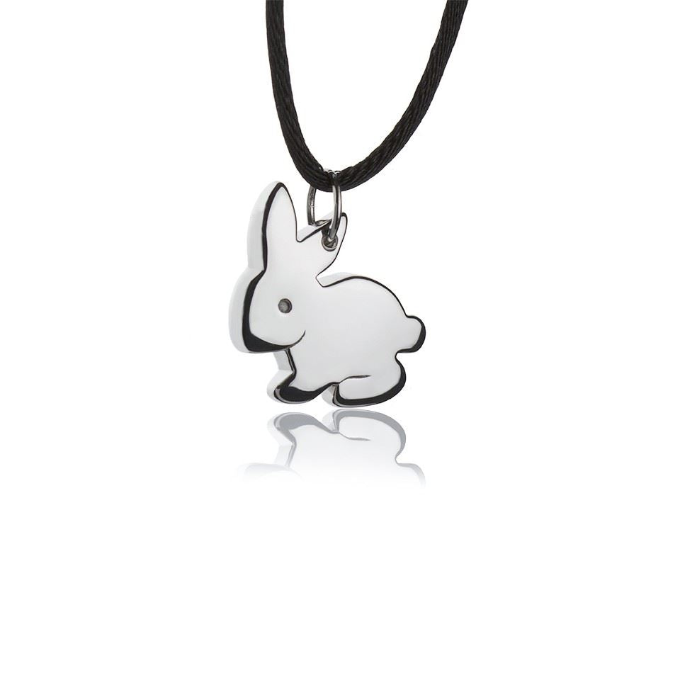 Collana con pendente in argento  coniglio grande