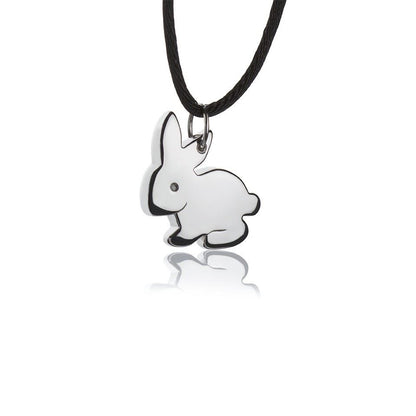 Collana con pendente in argento  coniglio grande