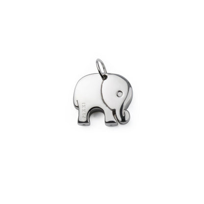 Collana con pendente in argento elefante grande