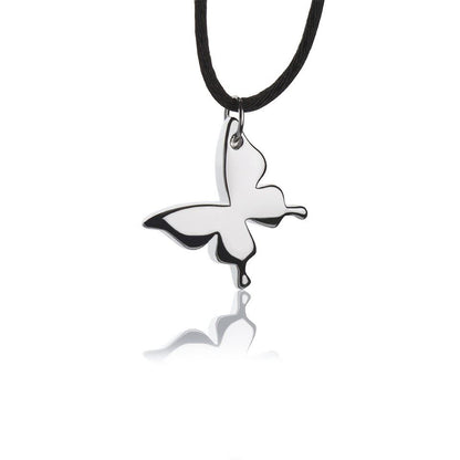 Collana con pendente in argento farfalla grande