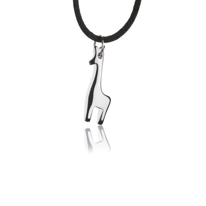 Collana con pendente in argento giraffa grande