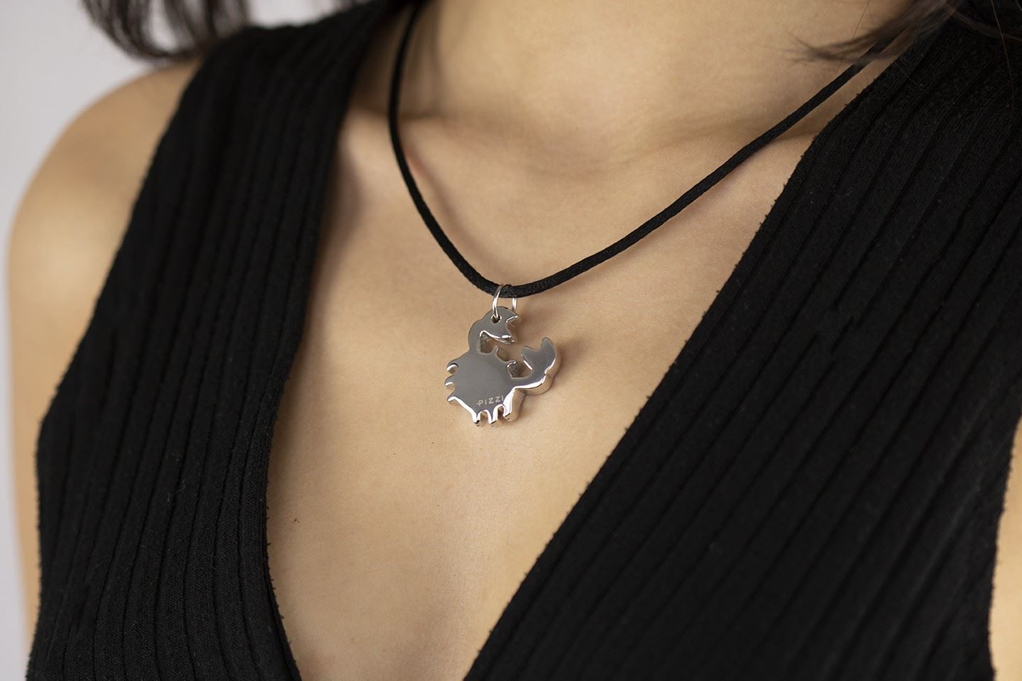 Collana con pendente in argento granchio grande