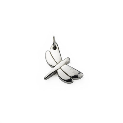 Collana con pendente in argento libellula grande