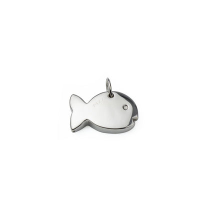 Collana con pendente in argento pesce grande