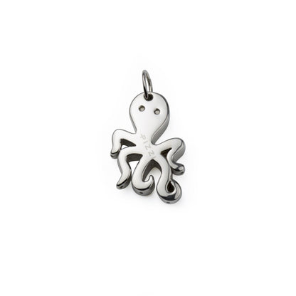 Collana con pendente in argento polipo grande