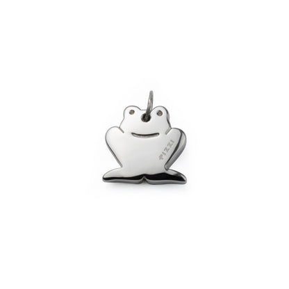 Collana con pendente in argento rana grande