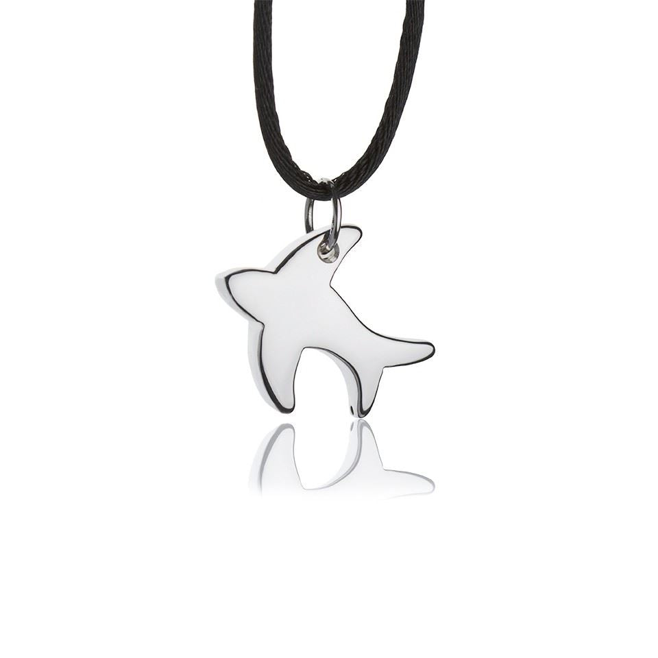 Collana con pendente in argento rondine grande