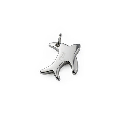 Collana con pendente in argento rondine grande