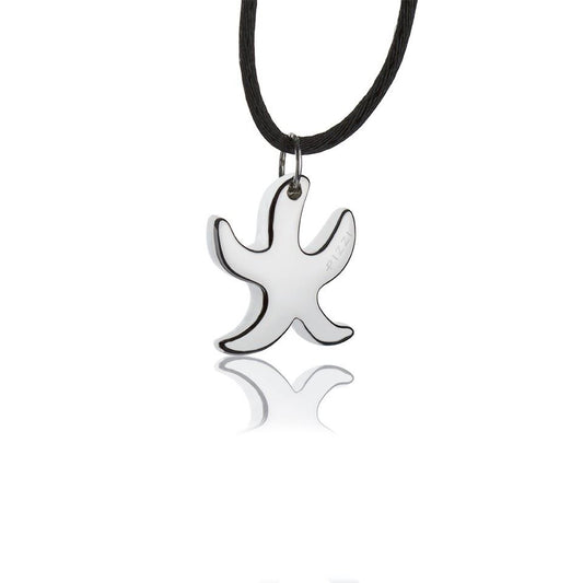 Collana con pendente in argento stella marina grande